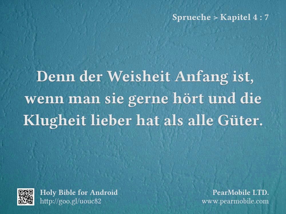 Sprueche, Kapitel 4:7
